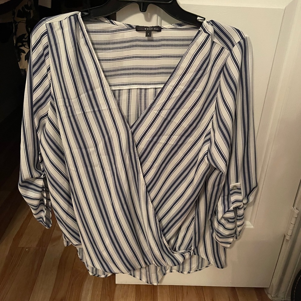 West Kei Long Sleeve Striped Blouse